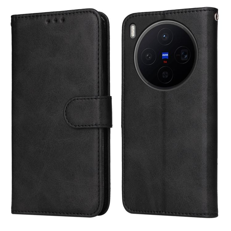 For vivo X300 Classic Calf Texture Flip Leather Phone Case(Black)
