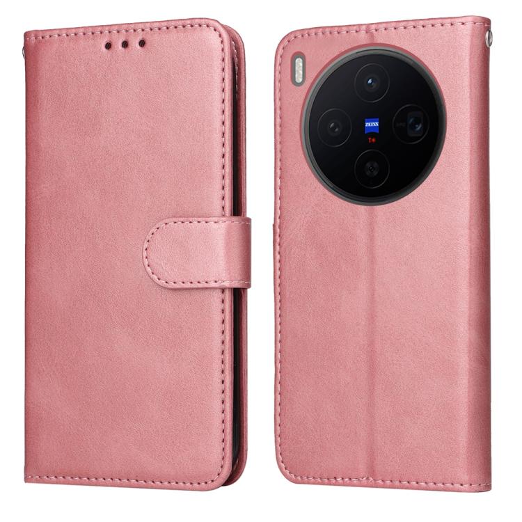 

For vivo X300 Classic Calf Texture Flip Leather Phone Case(Rose Gold)