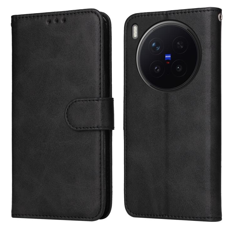 

For vivo X300 Pro Classic Calf Texture Flip Leather Phone Case(Black)
