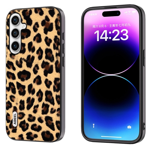 

For Samsung Galaxy A24 4G ABEEL Black Edge Leopard Phone Case(Leopard Print)