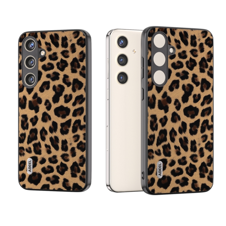

For Samsung Galaxy S24 5G ABEEL Black Edge Leopard Phone Case(Leopard Print)