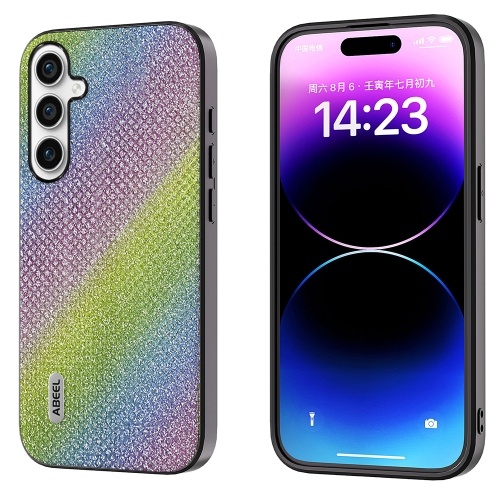 

For Samsung Galaxy S23 FE 5G ABEEL Diamond Black Edge Phone Case(Rainbow Diamond)