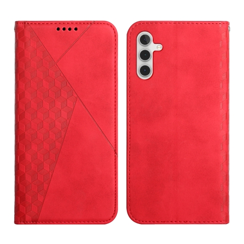 

For Samsung Galaxy S23 FE 5G Diamond Splicing Skin Feel Magnetic Leather Phone Case(Red)