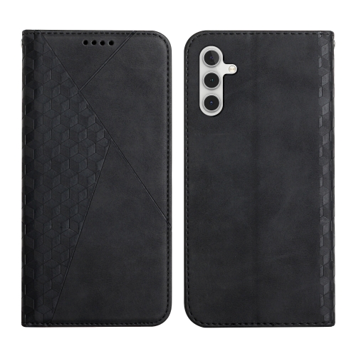 

For Samsung Galaxy S23 FE 5G Diamond Splicing Skin Feel Magnetic Leather Phone Case(Black)