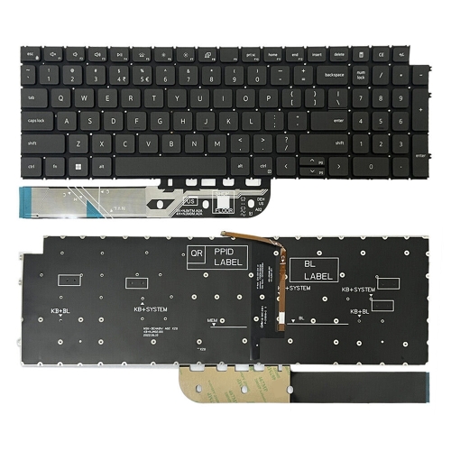 For Dell Inspiron 15-3511 3515 5510 7510 16-7610 US Version Backlight Laptop Keyboard(Black) for macbook pro 14 2 a2992 a2918 a2779 crystalline matte hardshell laptop protective case transparent
