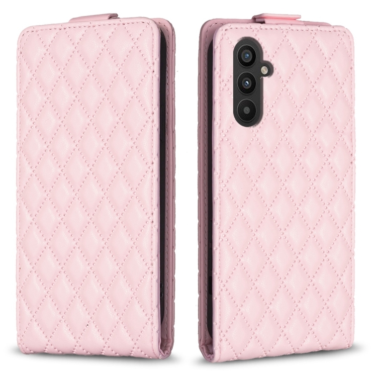 

For Samsung Galaxy A25 5G /A24 4G Diamond Lattice Vertical Flip Leather Phone Case(Pink)