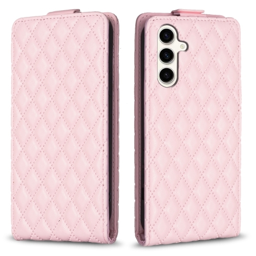 

For Samsung Galaxy S23 FE 5G Diamond Lattice Vertical Flip Leather Phone Case(Pink)