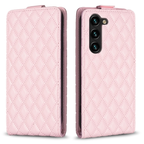 

For Samsung Galaxy S23+ 5G Diamond Lattice Vertical Flip Leather Phone Case(Pink)