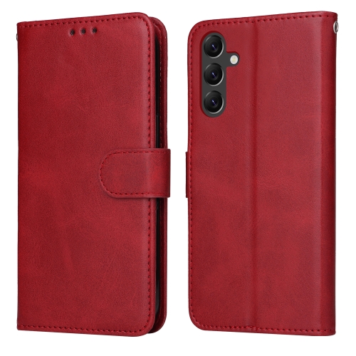 

For Samsung Galaxy A15 Classic Calf Texture Flip Leather Phone Case(Red)