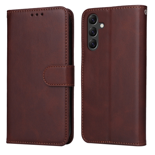 

For Samsung Galaxy A15 Classic Calf Texture Flip Leather Phone Case(Brown)