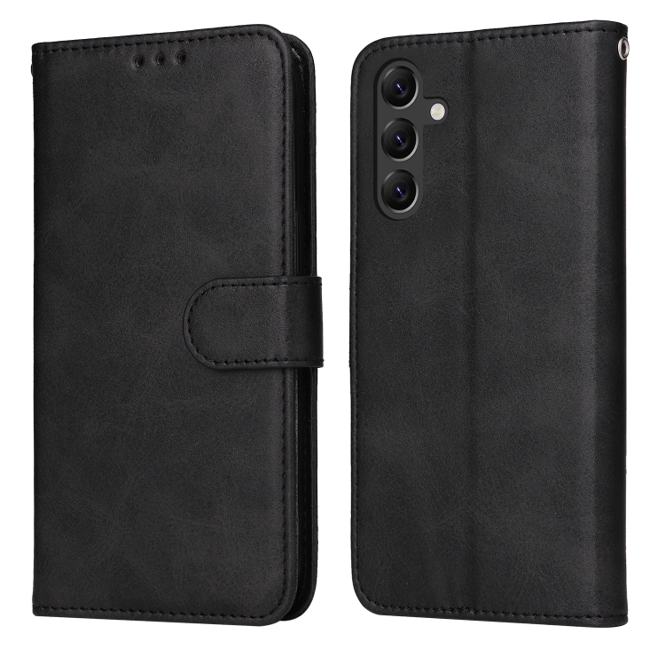 

For Samsung Galaxy A15 Classic Calf Texture Flip Leather Phone Case(Black)