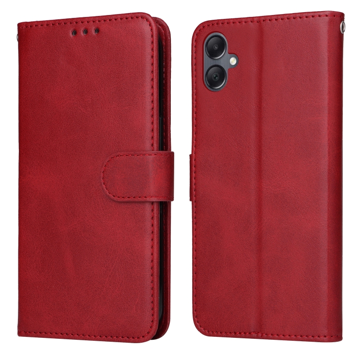 

For Samsung Galaxy A05 Classic Calf Texture Flip Leather Phone Case(Red)