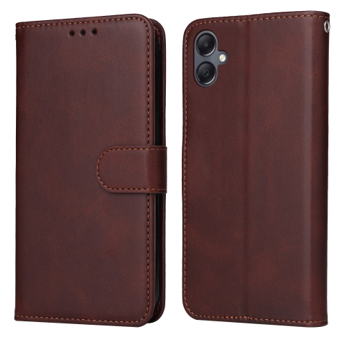 

For Samsung Galaxy A05 Classic Calf Texture Flip Leather Phone Case(Brown)