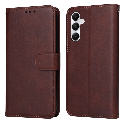 

For Samsung Galaxy A05s Classic Calf Texture Flip Leather Phone Case(Brown)