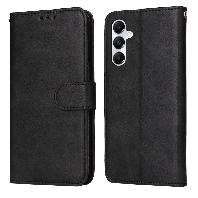 

For Samsung Galaxy A05s Classic Calf Texture Flip Leather Phone Case(Black)