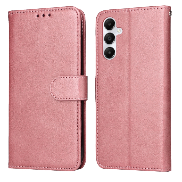 

For Samsung Galaxy A05s Classic Calf Texture Flip Leather Phone Case(Rose Gold)