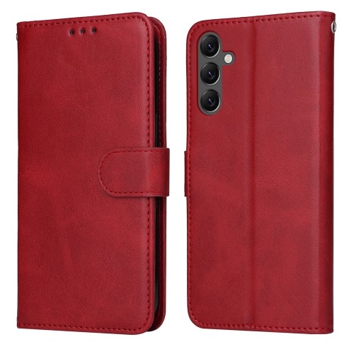 

For Samsung Galaxy A25 5G Global Classic Calf Texture Flip Leather Phone Case(Red)