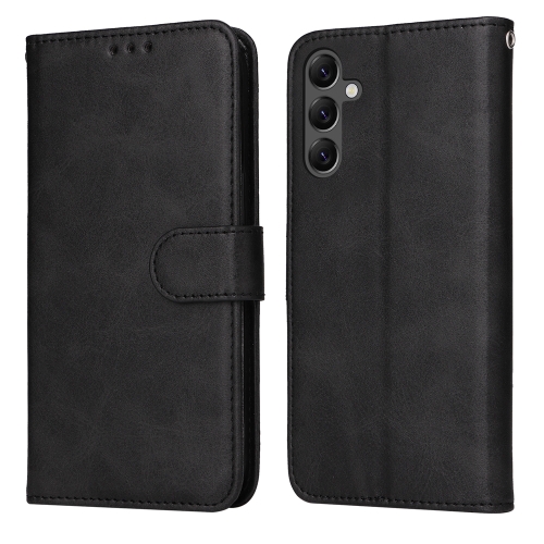 

For Samsung Galaxy A25 5G Global Classic Calf Texture Flip Leather Phone Case(Black)