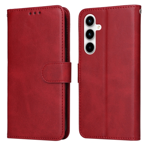 

For Samsung Galaxy A35 Classic Calf Texture Flip Leather Phone Case(Red)