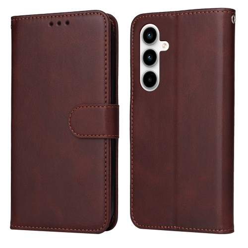 

For Samsung Galaxy A35 Classic Calf Texture Flip Leather Phone Case(Brown)