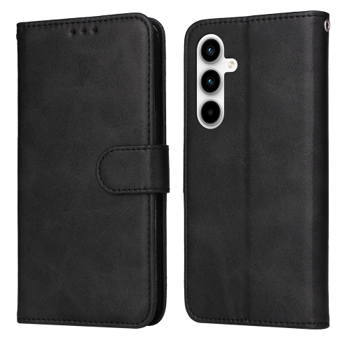 

For Samsung Galaxy A35 Classic Calf Texture Flip Leather Phone Case(Black)