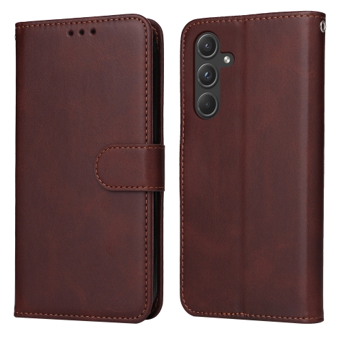 

For Samsung Galaxy A55 Classic Calf Texture Flip Leather Phone Case(Brown)