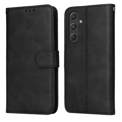 

For Samsung Galaxy A55 Classic Calf Texture Flip Leather Phone Case(Black)