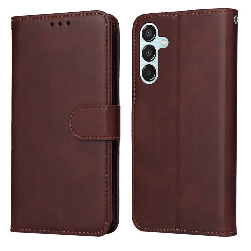 

For Samsung Galaxy M15 5G / F15 5G Classic Calf Texture Flip Leather Phone Case(Brown)