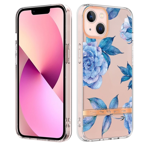 

For iPhone 15 Flowers and Plants Series IMD TPU Phone Case(Orchid Peony)