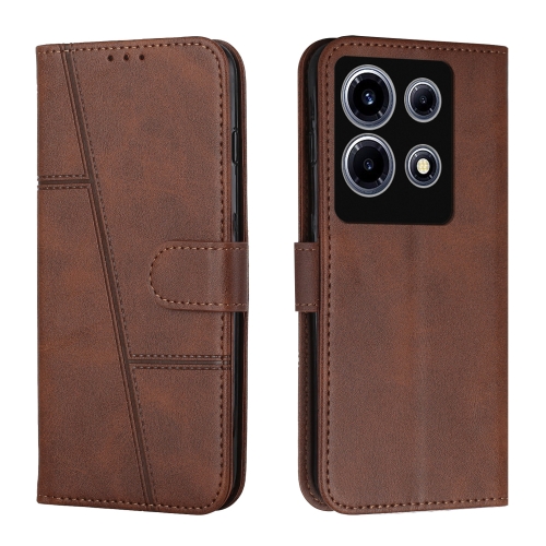 

For Infinix Note 30 VIP Stitching Calf Texture Buckle Leather Phone Case(Brown)