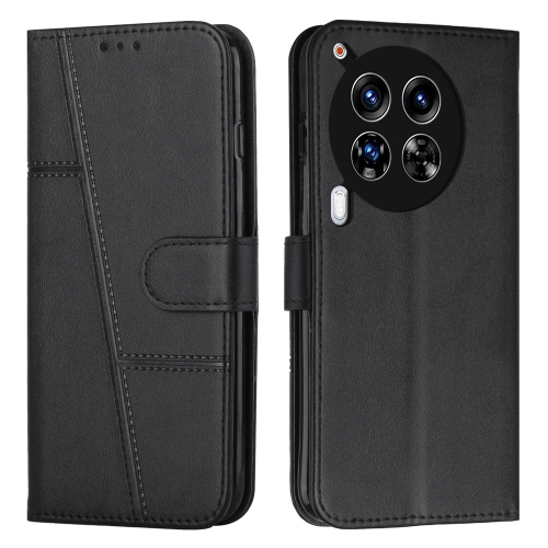 

For Tecno Camon 30 Premier Stitching Calf Texture Buckle Leather Phone Case(Black)