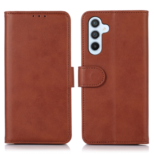For Samsung Galaxy A35 5G Cow Texture Leather Phone Case(Brown) constellation cover agenda planner notebook undated starry sky a6 soft pu leather small diary full year undated daily