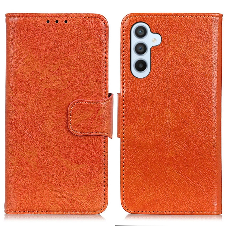 

For Samsung Galaxy A15 Nappa Texture Leather Phone Case(Orange)