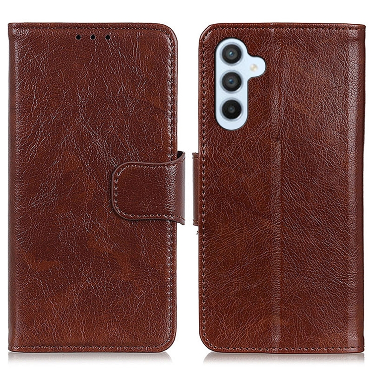 

For Samsung Galaxy A15 Nappa Texture Leather Phone Case(Brown)