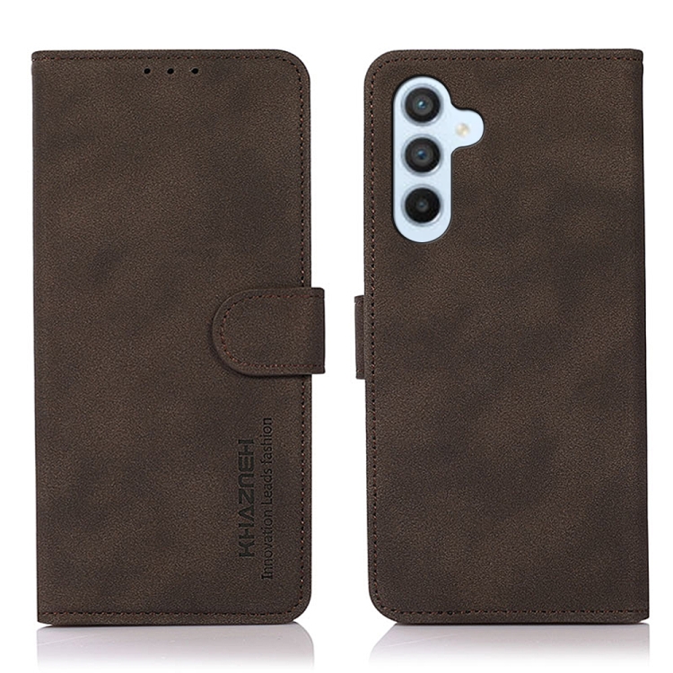 

For Samsung Galaxy A55 5G KHAZNEH Matte Texture Leather Phone Case(Brown)