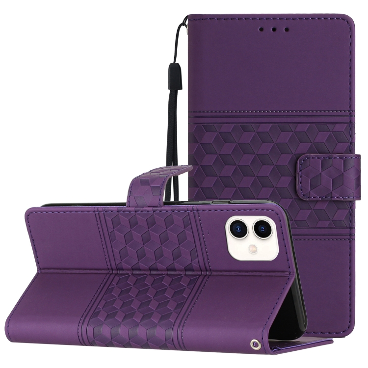 

For Samsung Galaxy A05 Diamond Embossed Skin Feel Leather Phone Case(Purple)