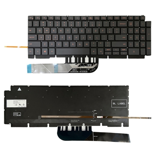 

For Dell Inspiron G15 5510 5511 5515 5520 US Version Orange Backlight Laptop Keyboard(Black)