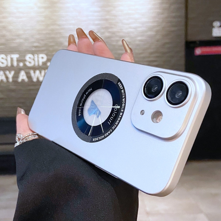 

For iPhone 11 Electroplating Oil Injection Magsafe Magnetic PC Phone Case(White)