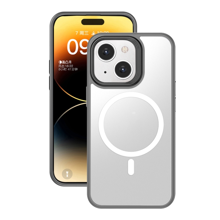 

For iPhone 15 Magsafe Magnetic Frosted Skin Feel Phone Case(Grey)