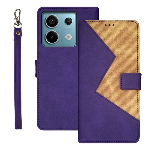 

For Xiaomi Redmi Note 13 Pro 5G idewei Two-color Splicing Leather Phone Case(Purple)