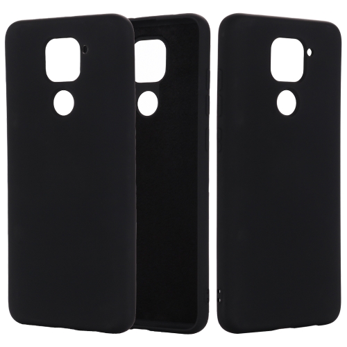 

For Xiaomi Redmi Note 9 / Redmi 10X 4G Pure Color Liquid Silicone Shockproof Full Coverage Case(Black)