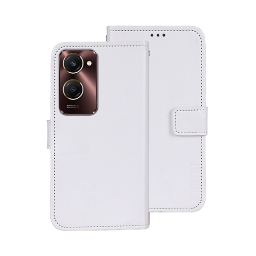 For vivo Y28s 5G idewei Crazy Horse Texture Leather Phone Case(White)