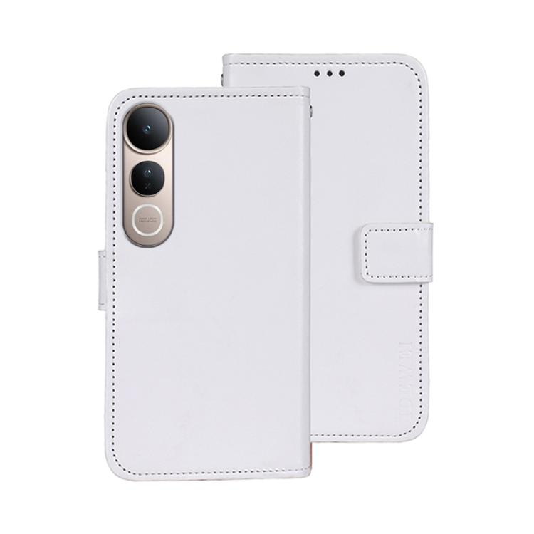 

For vivo X200 FE idewei Crazy Horse Texture Leather Phone Case(White)