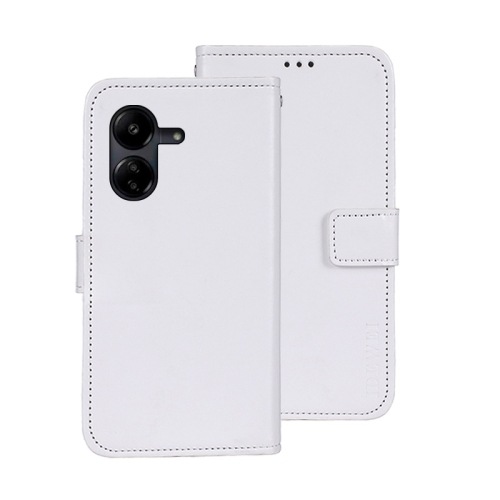 

For Xiaomi Redmi 13C idewei Crazy Horse Texture Leather Phone Case(White)