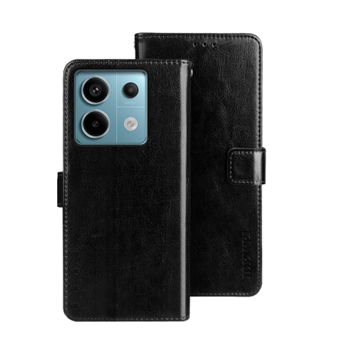 

For Xiaomi Redmi Note 13 Pro 5G idewei Crazy Horse Texture Leather Phone Case(Black)