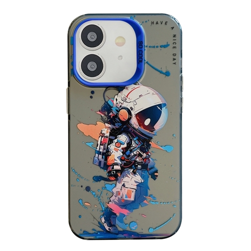 

For iPhone 11 Animal Pattern Oil Painting Series PC + TPU Phone Case(Tattered Astronaut)