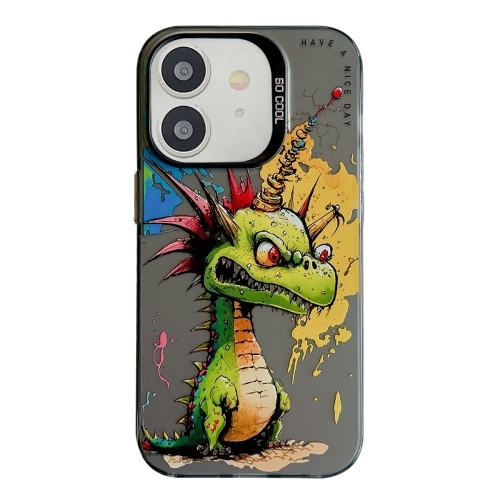 

For iPhone 12 Animal Pattern Oil Painting Series PC + TPU Phone Case(Dragon)