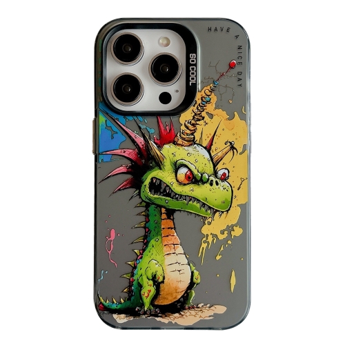 

For iPhone 12 Pro Animal Pattern Oil Painting Series PC + TPU Phone Case(Dragon)