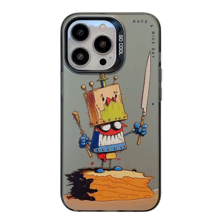 

For iPhone 12 Pro Animal Pattern Oil Painting Series PC + TPU Phone Case(Clown)
