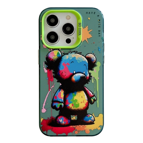 

For iPhone 13 Pro Animal Pattern Oil Painting Series PC + TPU Phone Case(Colorful Bear)